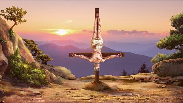Peter gave up his life to be nailed to the cross upside down