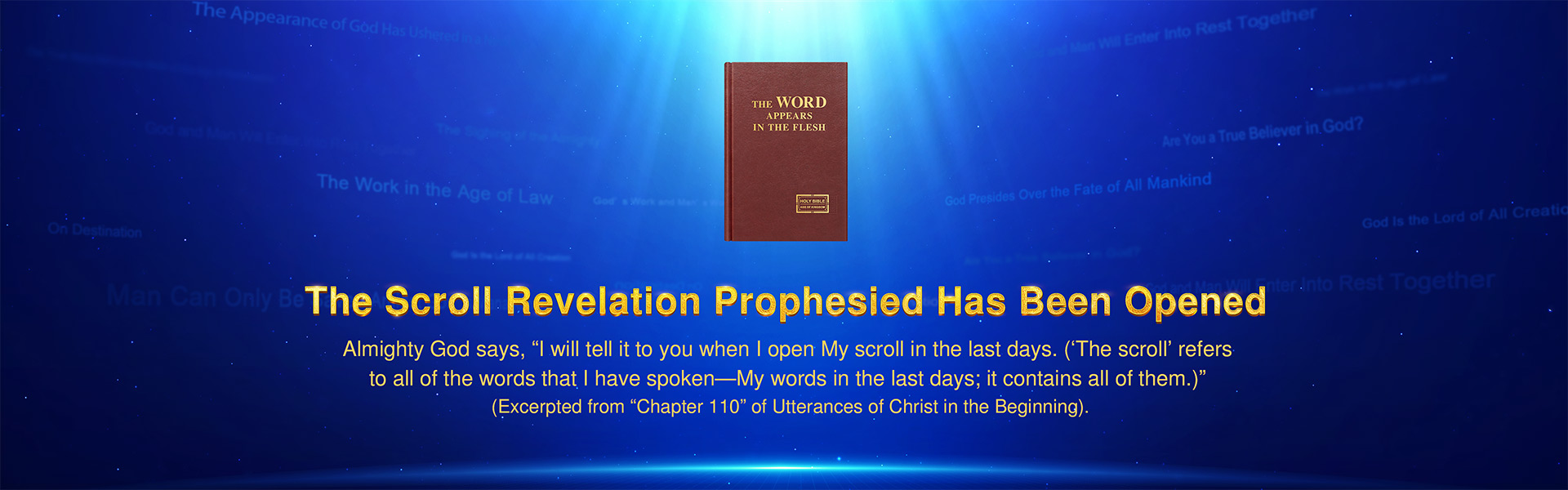 The Scroll Revelation Prophesied Has Been Opened